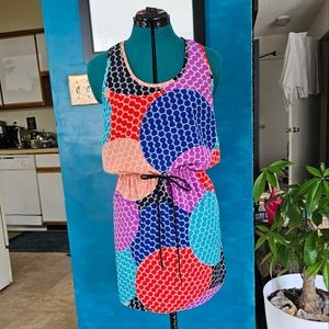 Banana Republic Graphic Print Racerback Dress Drawstring Waist